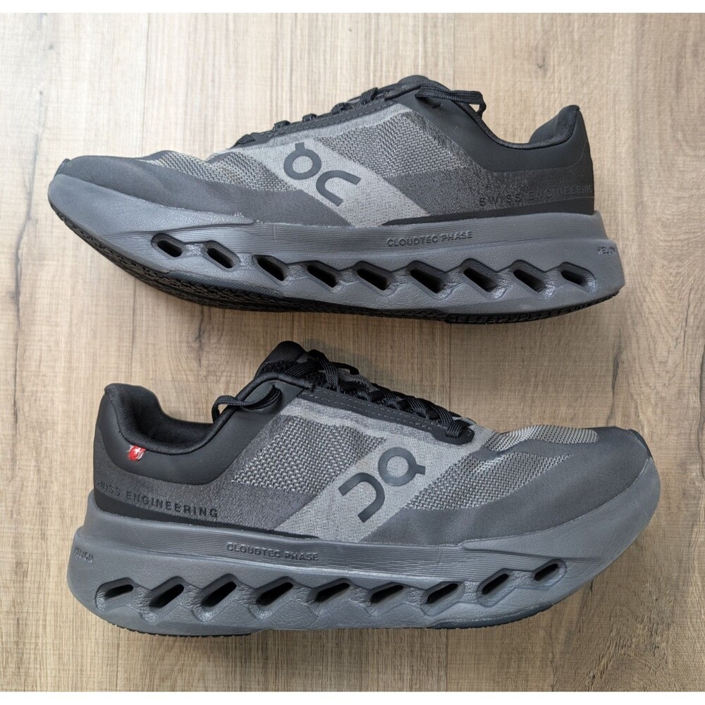 On Cloudsurfer Next Running Shoes Womens 9 WIDE Black Eclipse CloudTec Sneakers